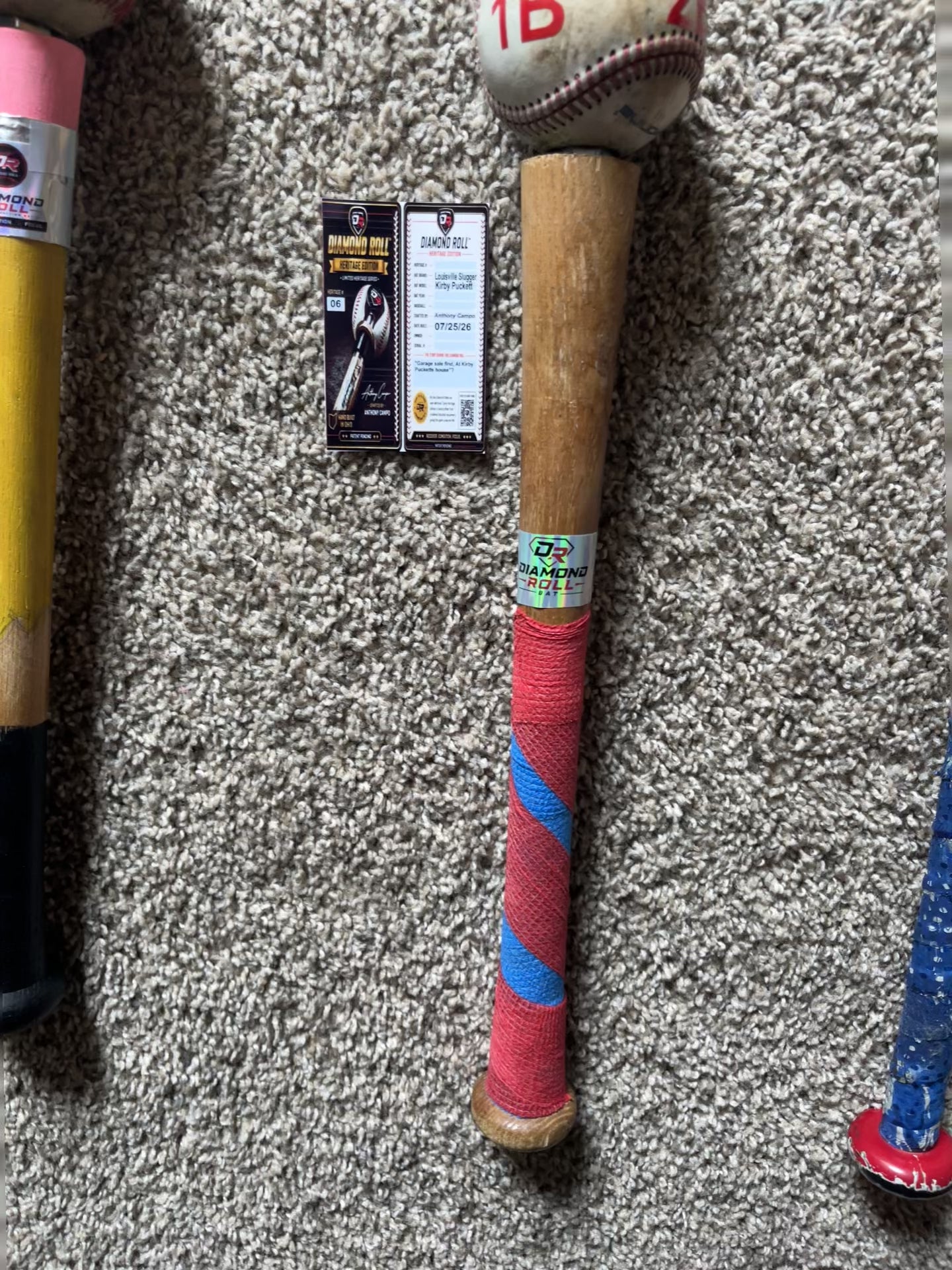 Patent Pending "Diamond Roll Bat"